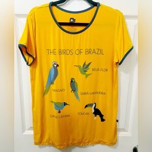 Vintage The Birds Of Brazil T-Shirt Size Large